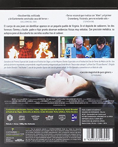 Thumbnail 1 de La autopsia de Jane Doe [Blu-ray] de Karma Films: cine de terror para amantes del misterio