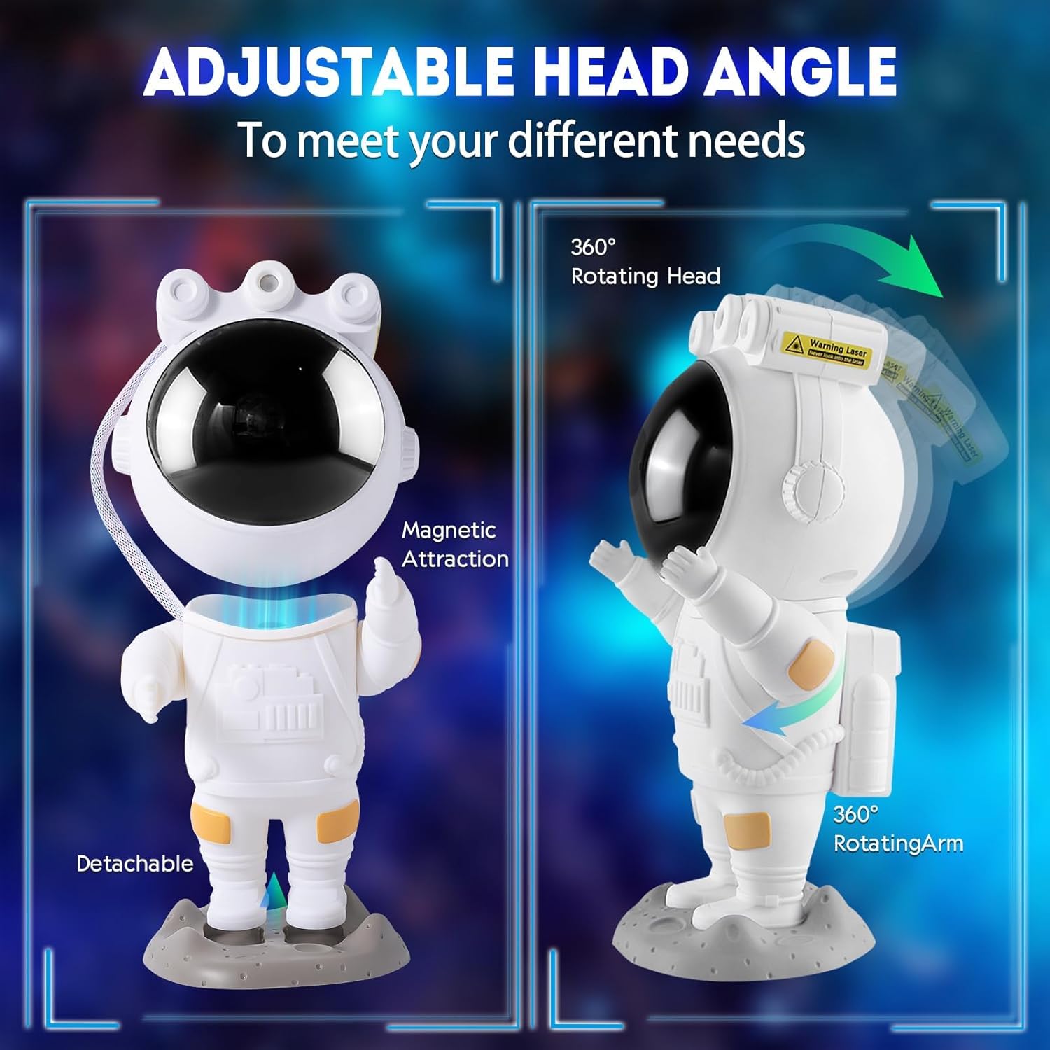 Thumbnail 3 de MOLEKSDAL LED Astronaut Sternenhimmel Projektor
