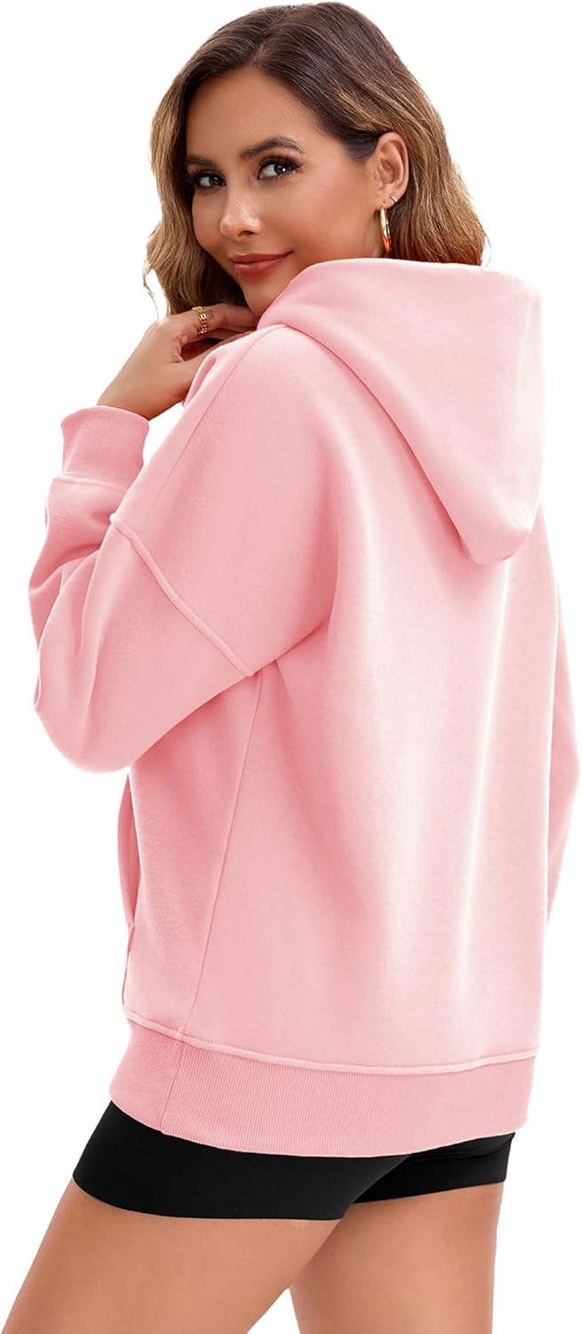 Thumbnail 3 de FDKLOOK Womens Hoodie Pullover: Oversized, Fleece-Lined Comfort for Autumn & Winter