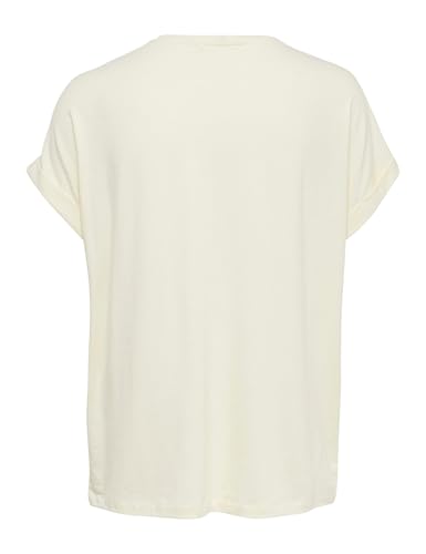 Detalle 2 de ONLY ONLMOSTER S/S O-Neck TOP NOOS JRS – Damen T‑Shirt mit Umschlagbündchen