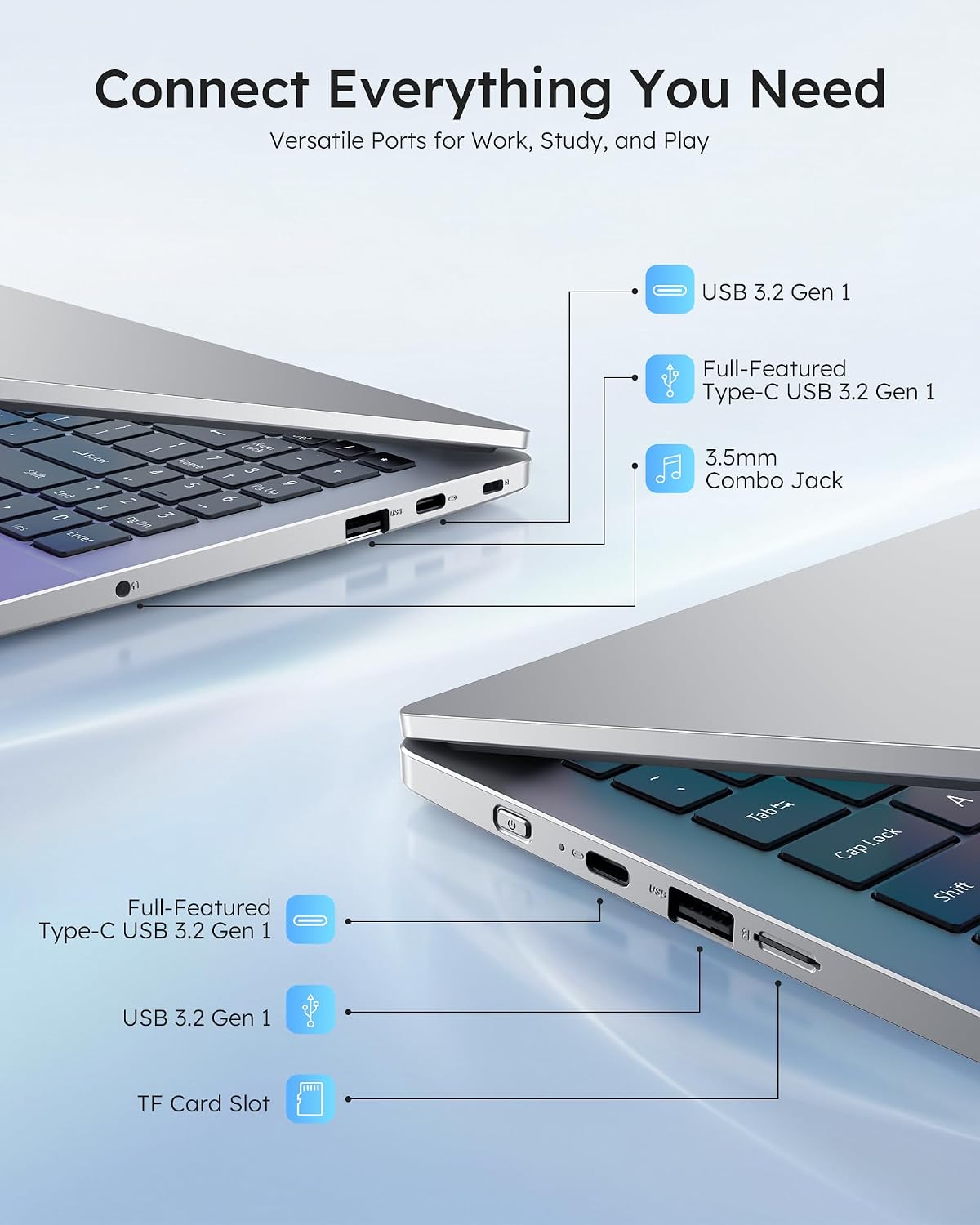 Thumbnail 6 de Amzboy NB15 15.6-Inch Windows 11 Laptop, FHD Display, 4GB RAM, 128GB eMMC