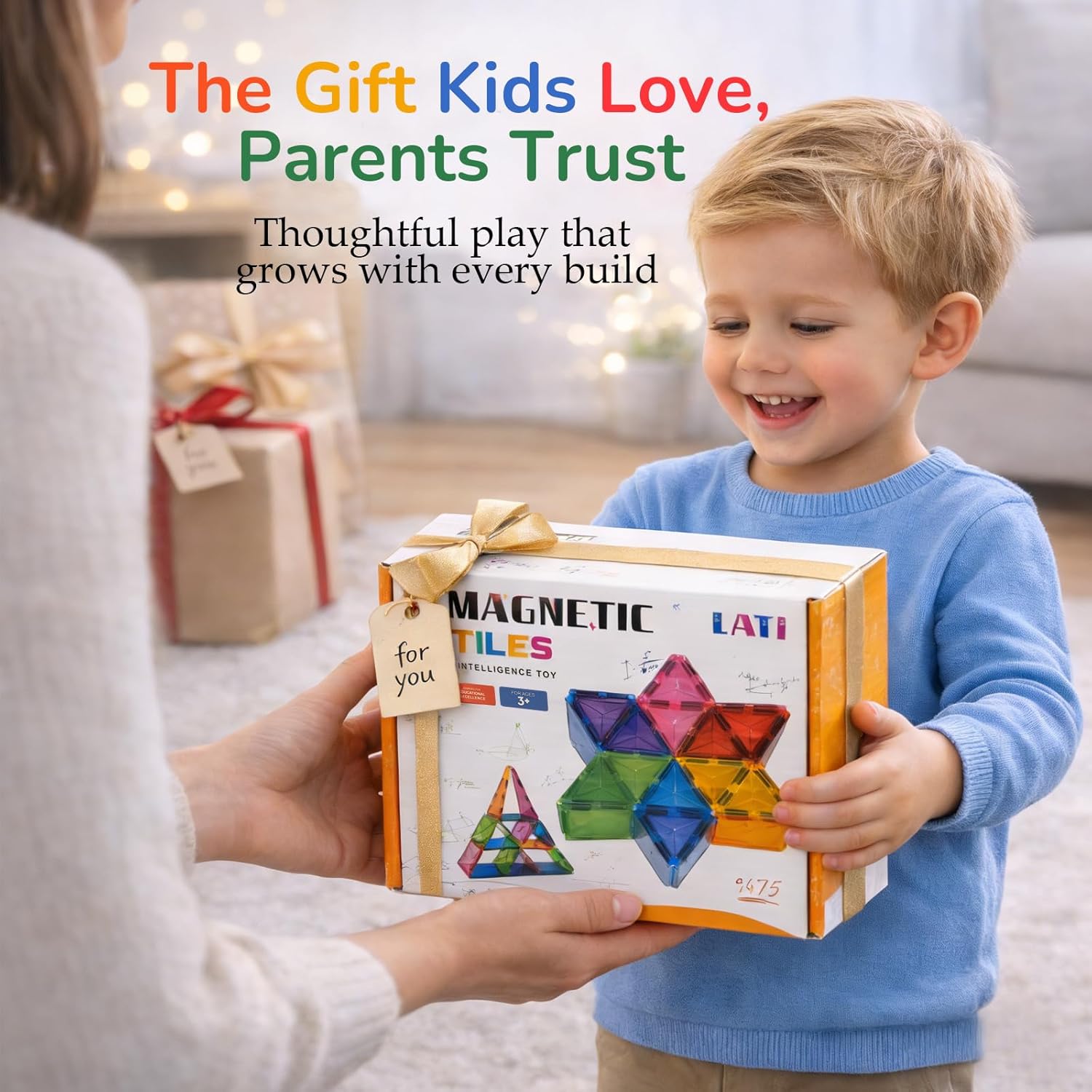 Thumbnail 3 de LATI 130-Piece Magnetic Tile Big Set for Kids