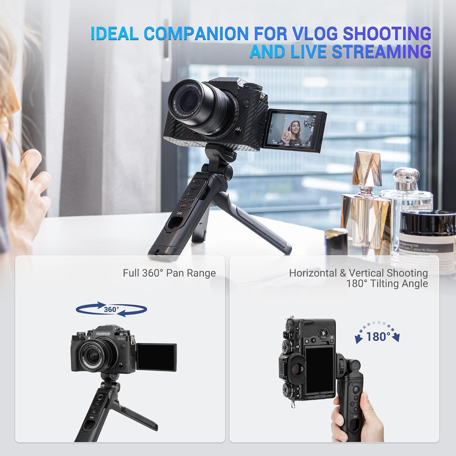 Detalle de JJC TG-BT1 Bluetooth Remote Desktop Tripod Grip for Fujifilm X cameras