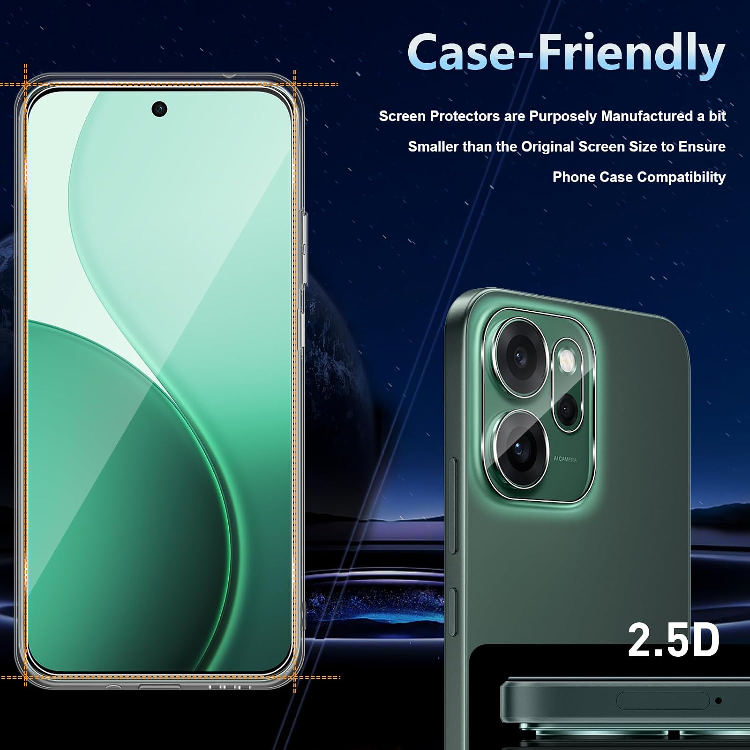 Thumbnail 4 de Datree Displayschutz Oppo Reno 14F 9H Hartglas