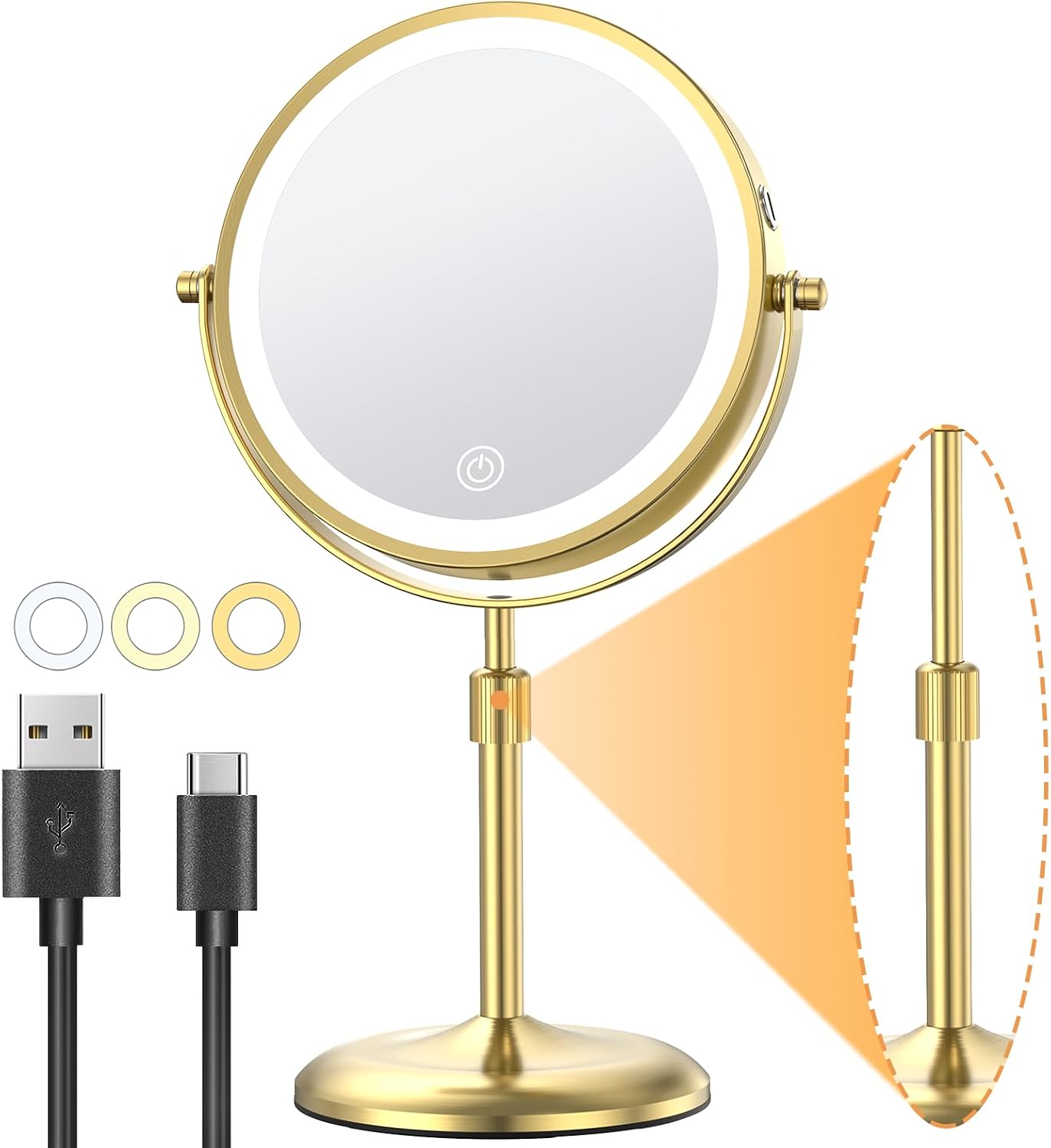 Thumbnail 6 de Gospire 7" Lighted Makeup Mirror with 10X
