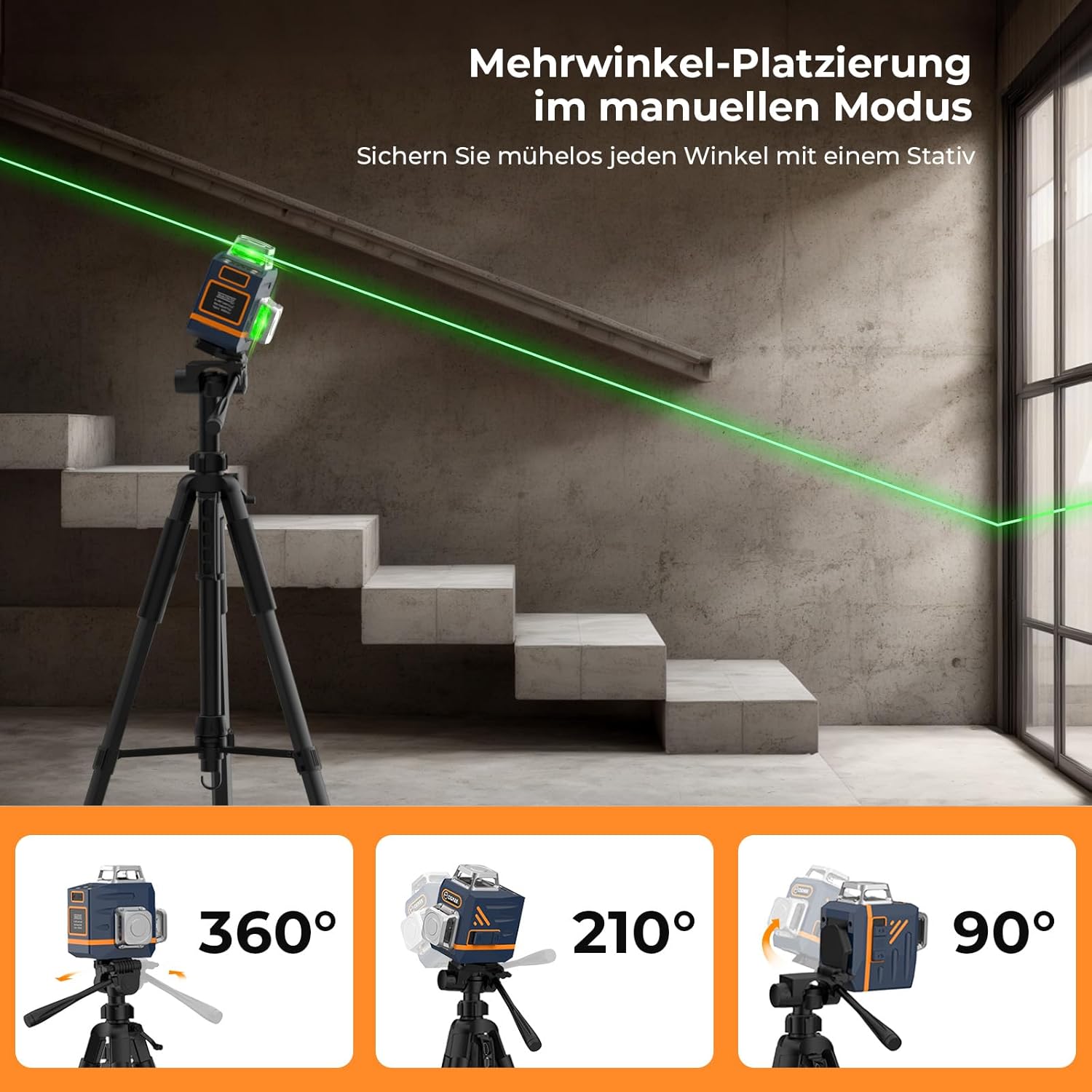 Thumbnail 3 de CIGMAN Kreuzlinienlaser CM701T 360° Grün