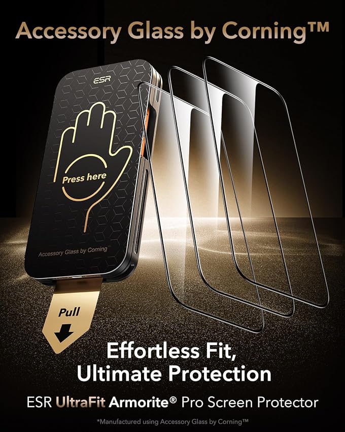 Thumbnail 1 de ESR Accessory Glass by Corning iPhone 17 Pro Screen Protector 3-pack