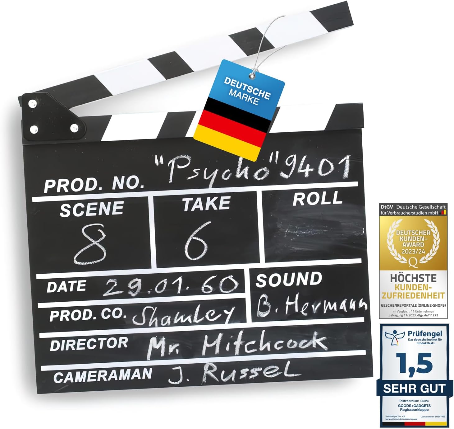 Detalle de GOODS+GADGETS Clapet de Film XXL – Requis Hollywood pour déco cinéma