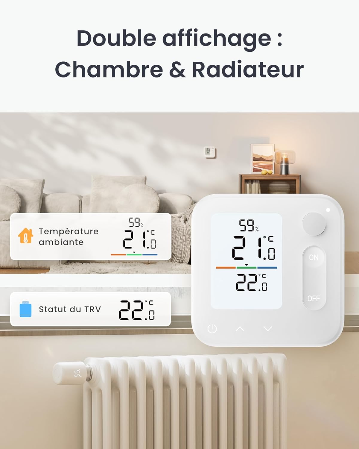 Thumbnail 4 de SwitchBot Combo Thermostat de radiateur connecté Panneau Matter – Contrôle via appli et minuteur, Installation facile