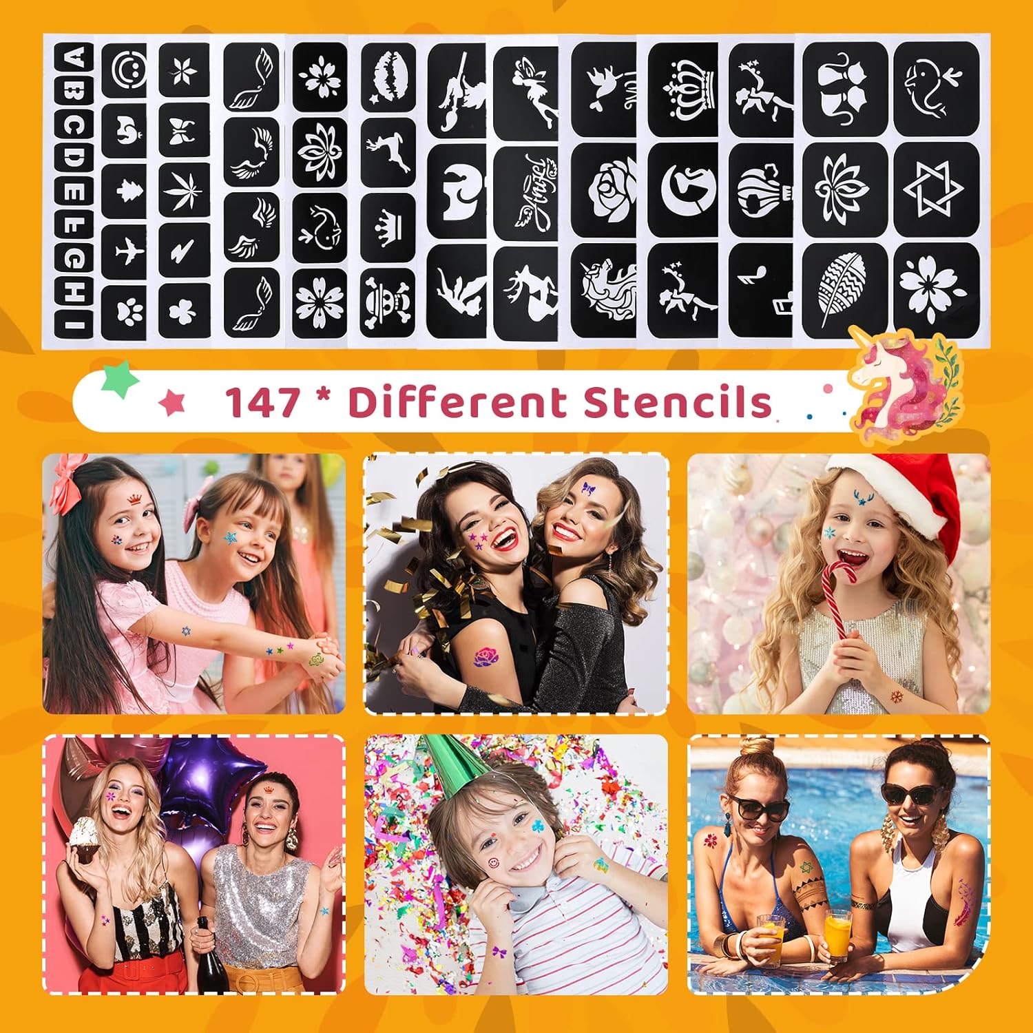 Thumbnail 3 de Bledras Temporary Glitter Tattoo 30 Colori Kit