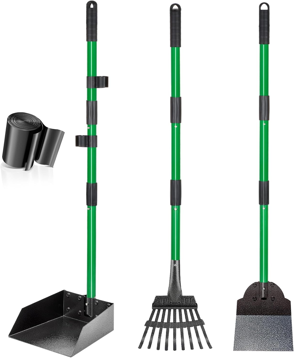 Heavy Duty Dog Pooper Scooper Kit with Long Handle