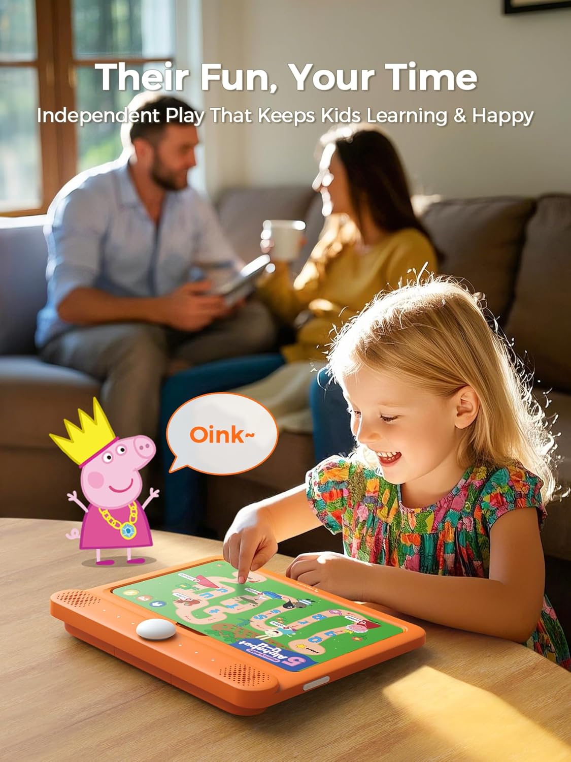 Detalle de Think Academy Learning Pad – Screen-Free Tablet with Flash Cards for Alphabet, Numbers, Early Math, Logic, Nature & Daily Life (Ages 3–5)