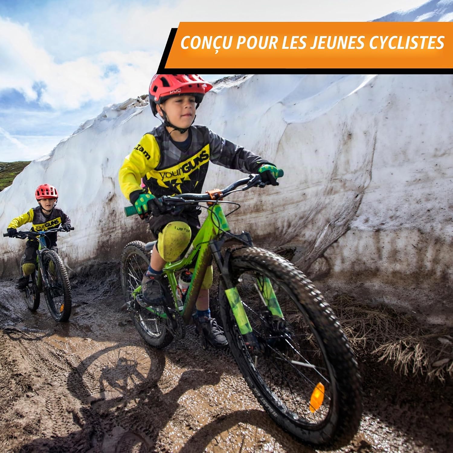 Detalle de Funn Hilt JR Poignées de Guidon VTT avec Verrouillage unique pour jeunes cyclistes (Ø 19 mm) – légère et compacte
