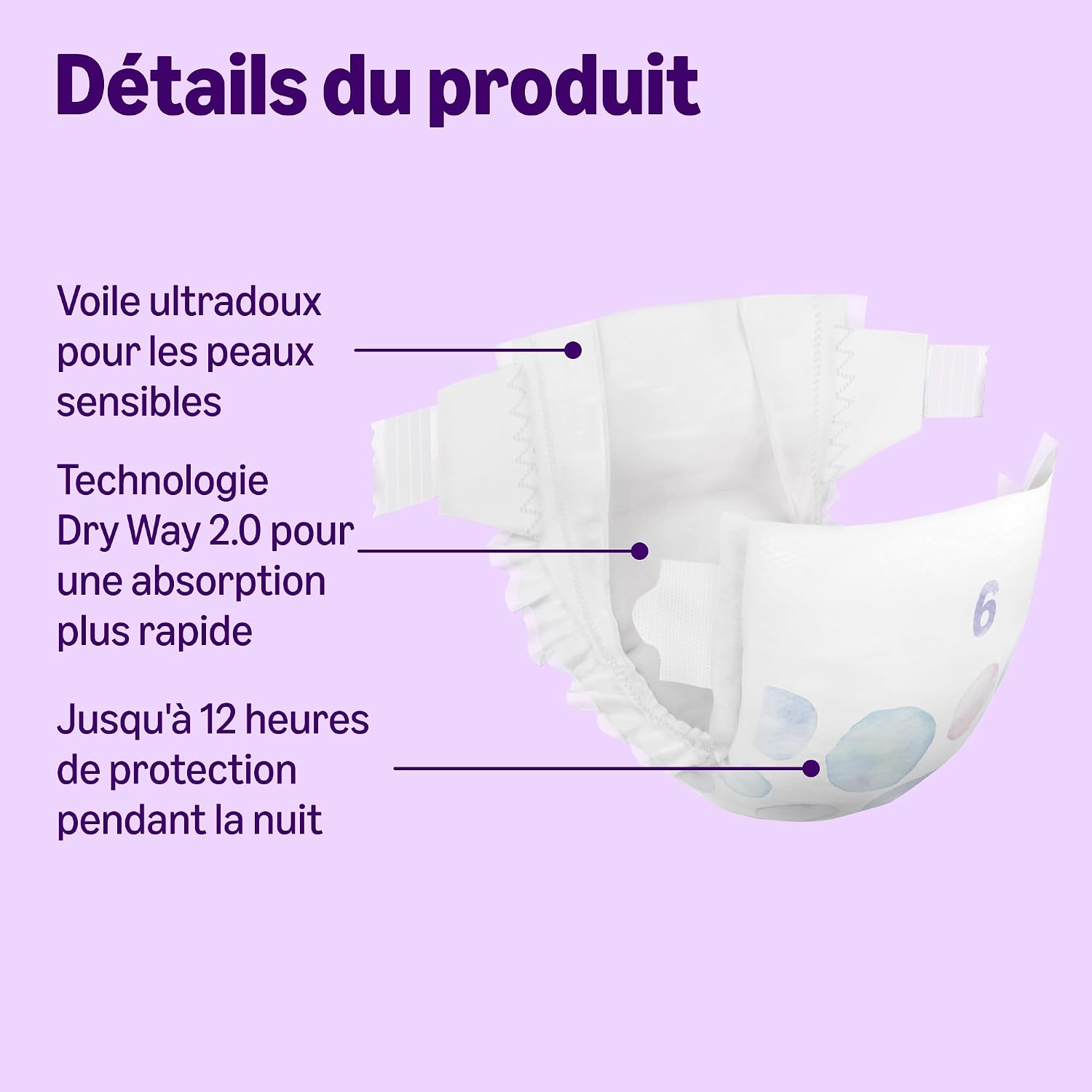 Detalle de By Amazon Couches Ultra Absorbantes Taille 6 140 unités