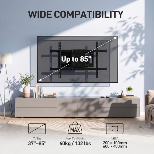 Thumbnail 1 de PERLESMITH Soporte TV de pared para 37–85 pulgadas, soporta hasta 60 kg