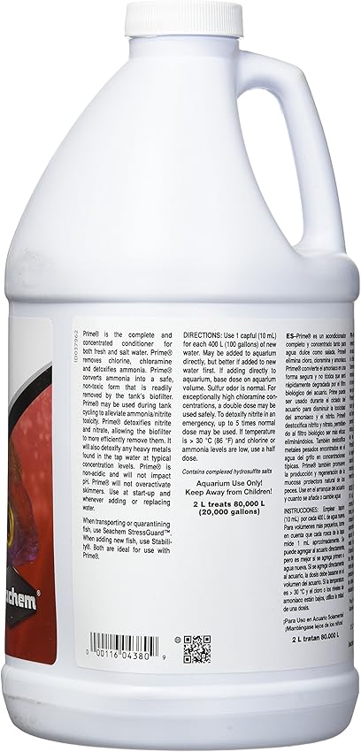 Detalle 2 de Seachem Prime descalcificador de agua 100 ml