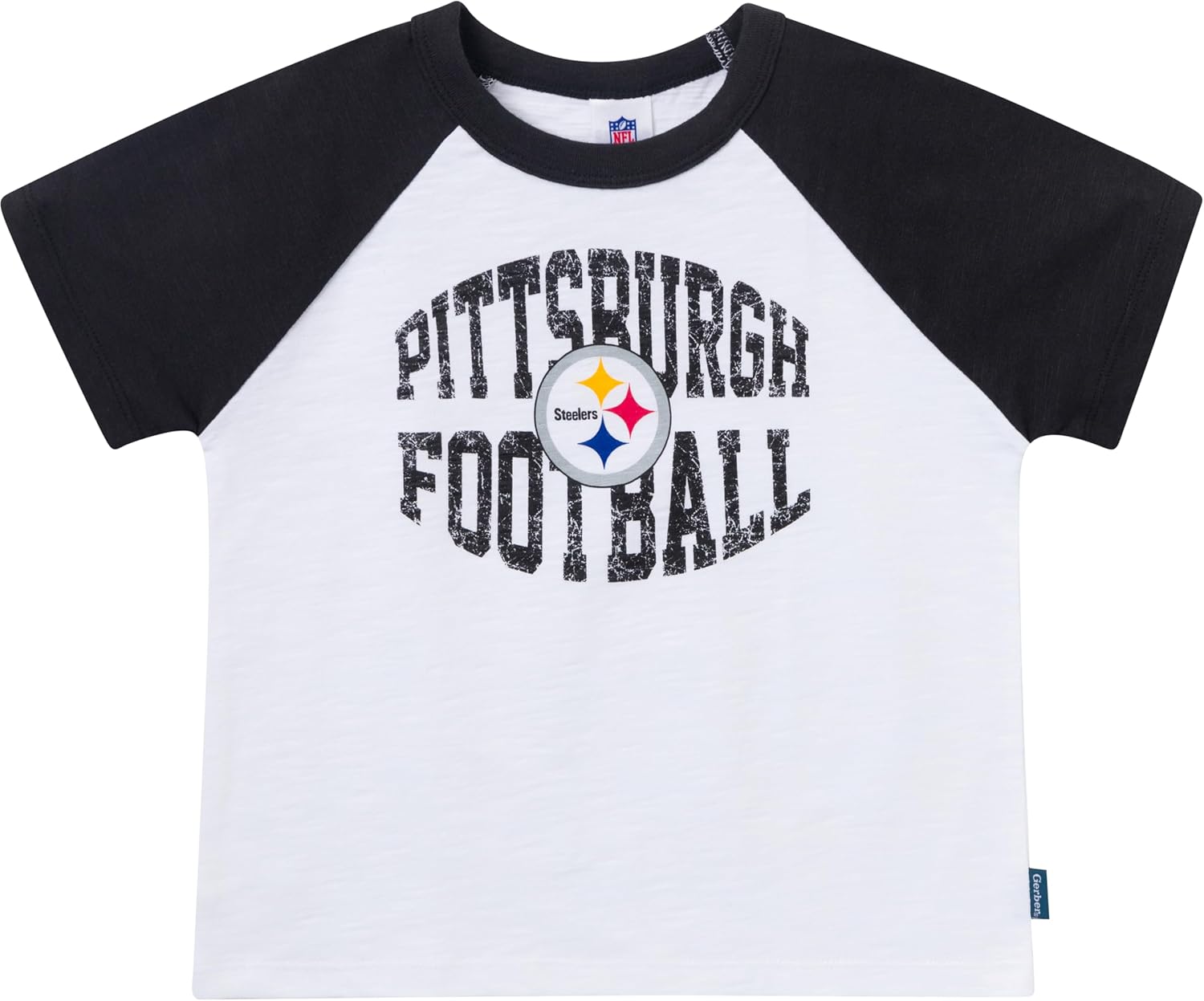 Detalle de Gerber NFL Baby T-Shirt and Shorts Set with Steelers Graphics
