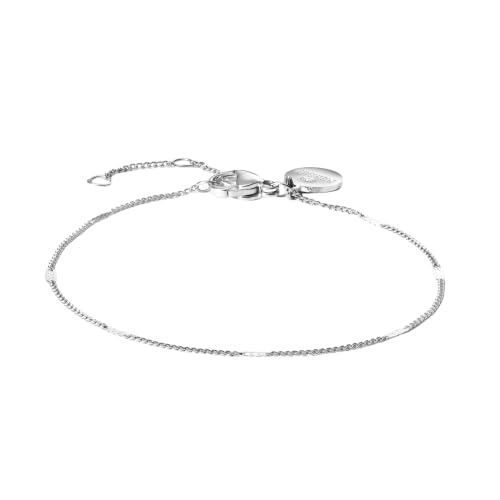 Detalle de Purelei Surprise Armband Silber – verstellbares Edelstahlarmband, wasserfest, Geschenkidee für Damen (16/17,5/19 cm)