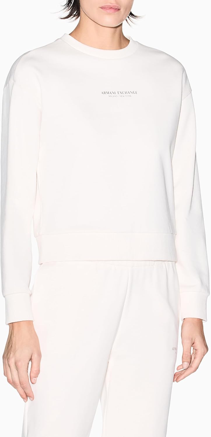 Detalle 2 de Armani Exchange Long Sleeve Milano-New York Front Logo – Maglia di Tuta Donna