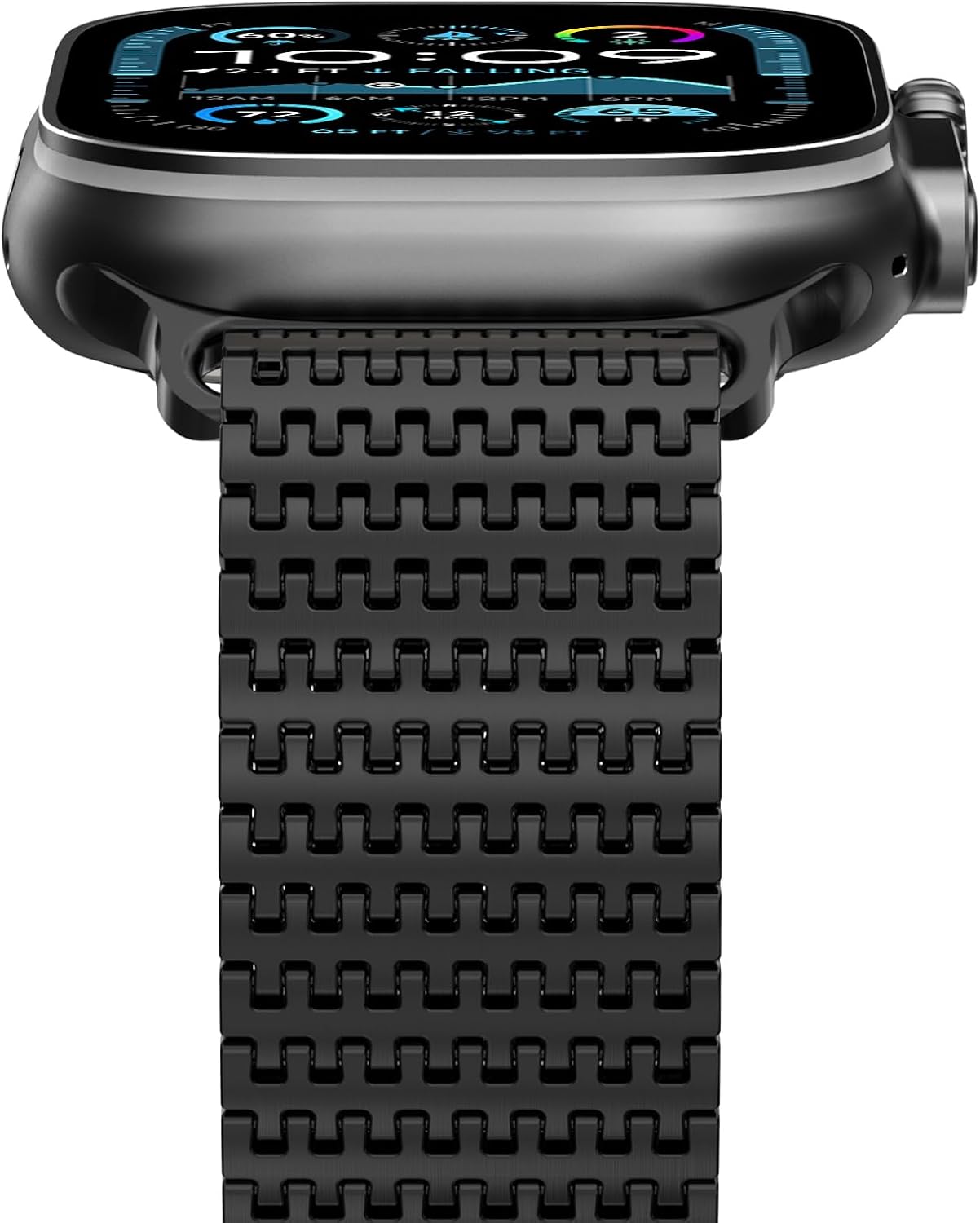 Detalle de Fullife Milanaise Armband – Edelstahl-Mesh für Apple Watch 40–49 mm, kompatibel mit Ultra und Serien | Magnetverschluss