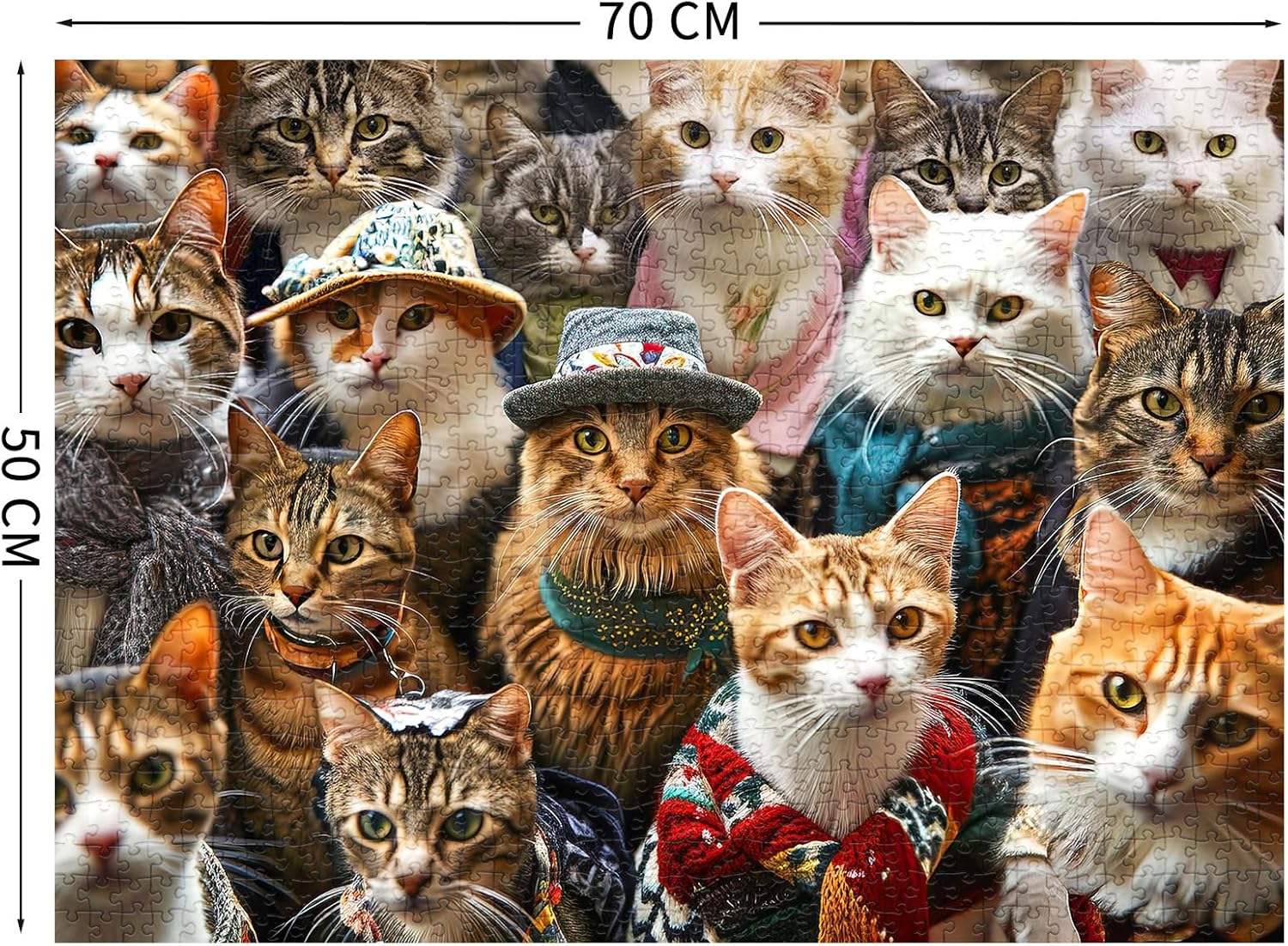 Thumbnail 3 de Fashion Cat 1000-Piece Jigsaw Puzzle for Adults (70cm x 50cm) – Jigsaw Puzzles Educational Game