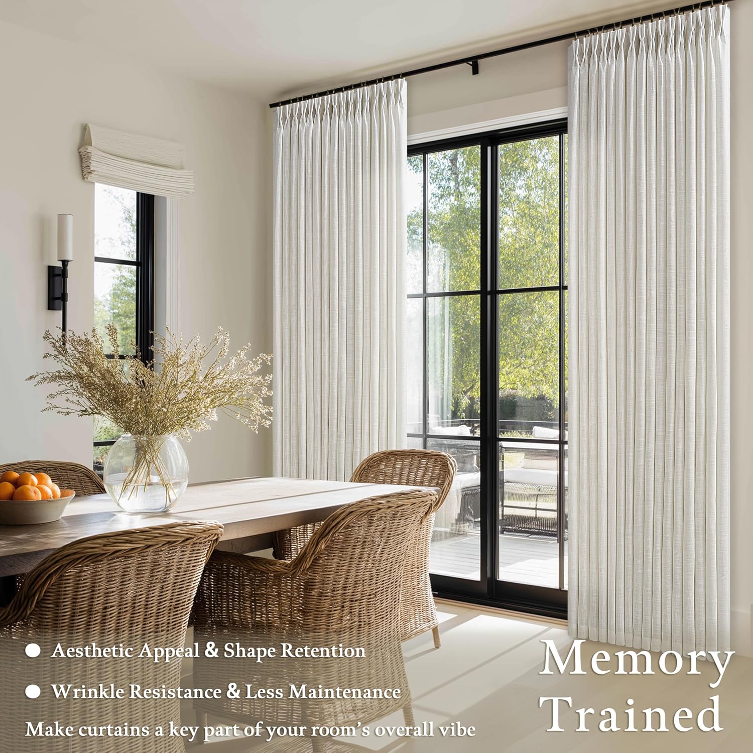 Thumbnail 1 de Linen Curtains 94 Inches Long Pinch Pleated