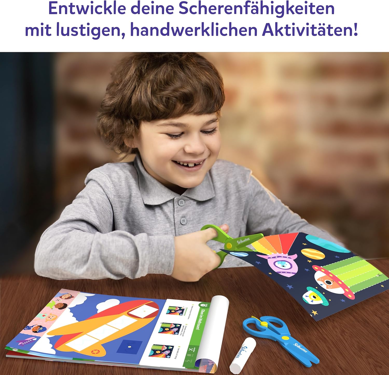 Detalle de Skillmatics Schnippel Spaß: Bastelset zur Förderung von Scherenschnitten für Kinder 3–7