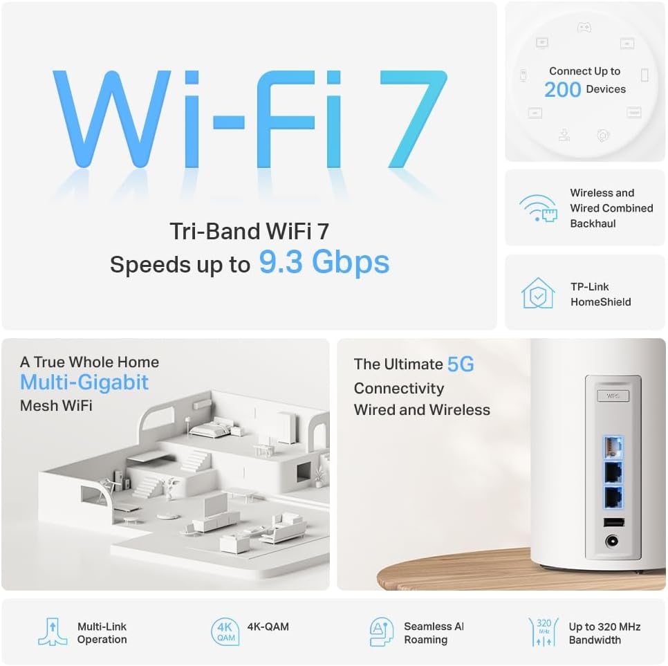 Thumbnail 1 de TP-Link Deco BE65 Pro 9.3 Gbps WiFi 7 Mesh