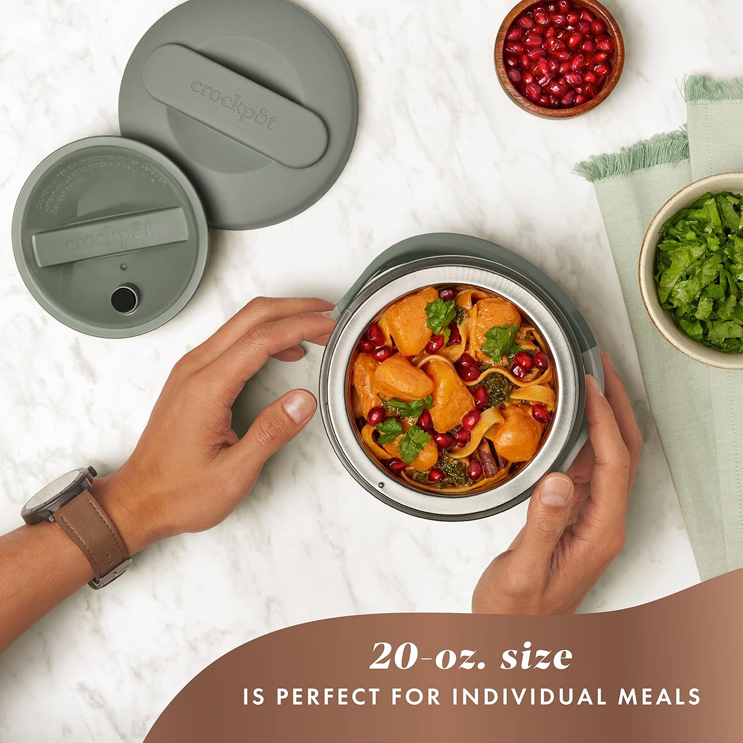 Detalle 2 de Crock‑Pot Portable Electric Lunch Box 20 oz Food Warmer 🍱