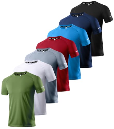 Detalle de Boyzn 7 Pack: Dry-Fit Short Sleeve Gym T-Shirts for Men
