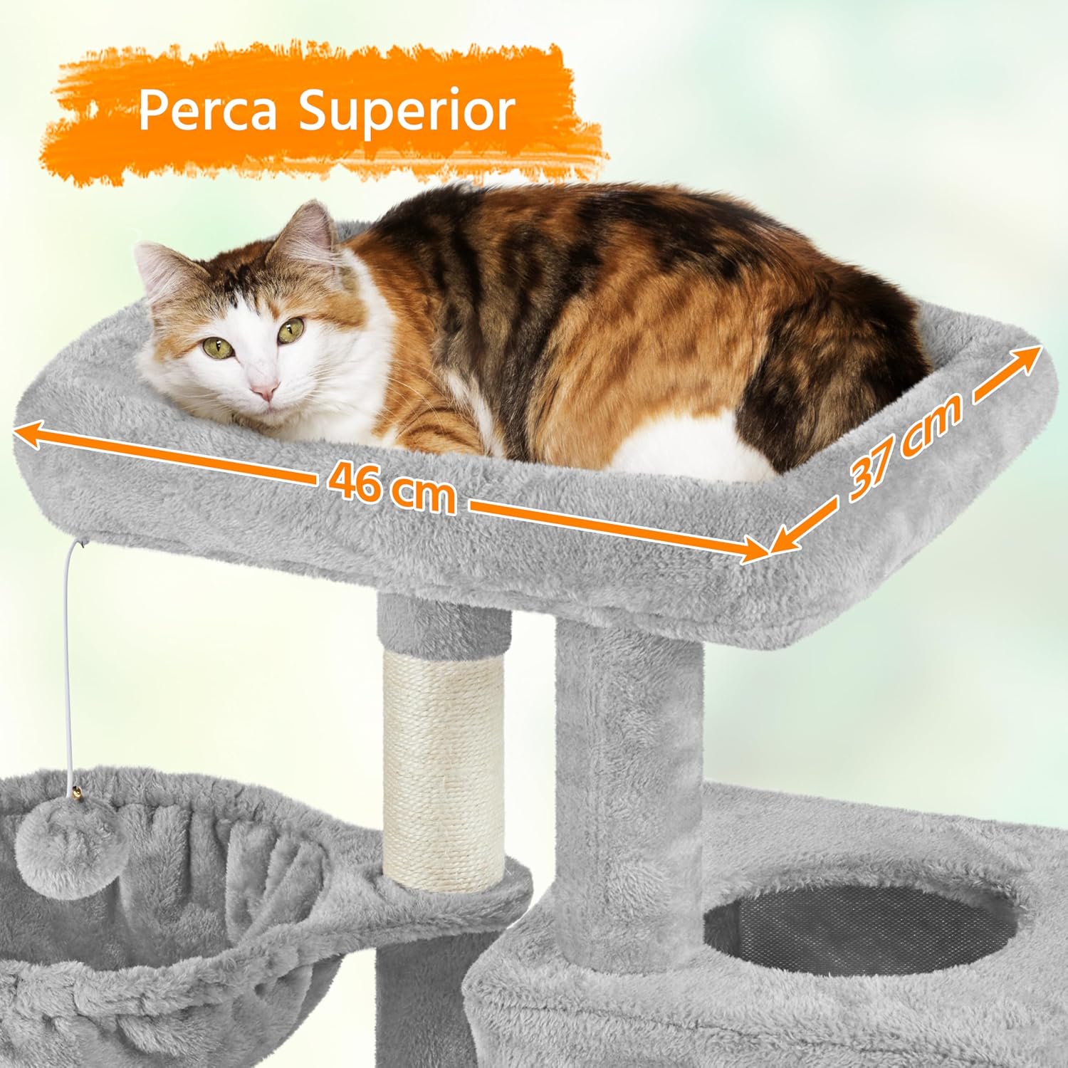 Thumbnail 6 de Yaheetech Árbol de Escalada para Gatos 94 cm Gris