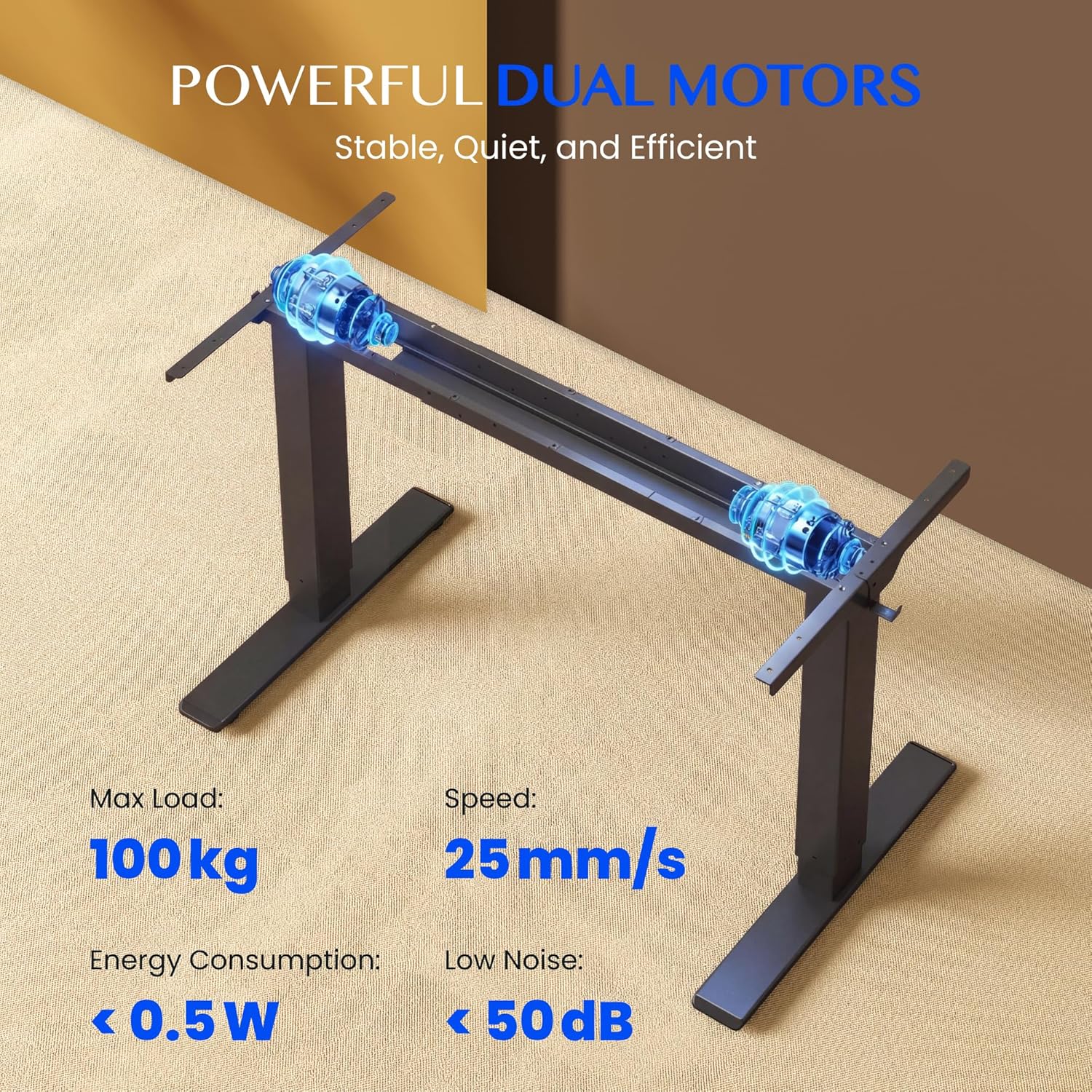 Thumbnail 6 de FlexiSpot Bureau Debout électrique 140x80 cm (73–123 cm) à mémoire, cadre noir et plateau en érable