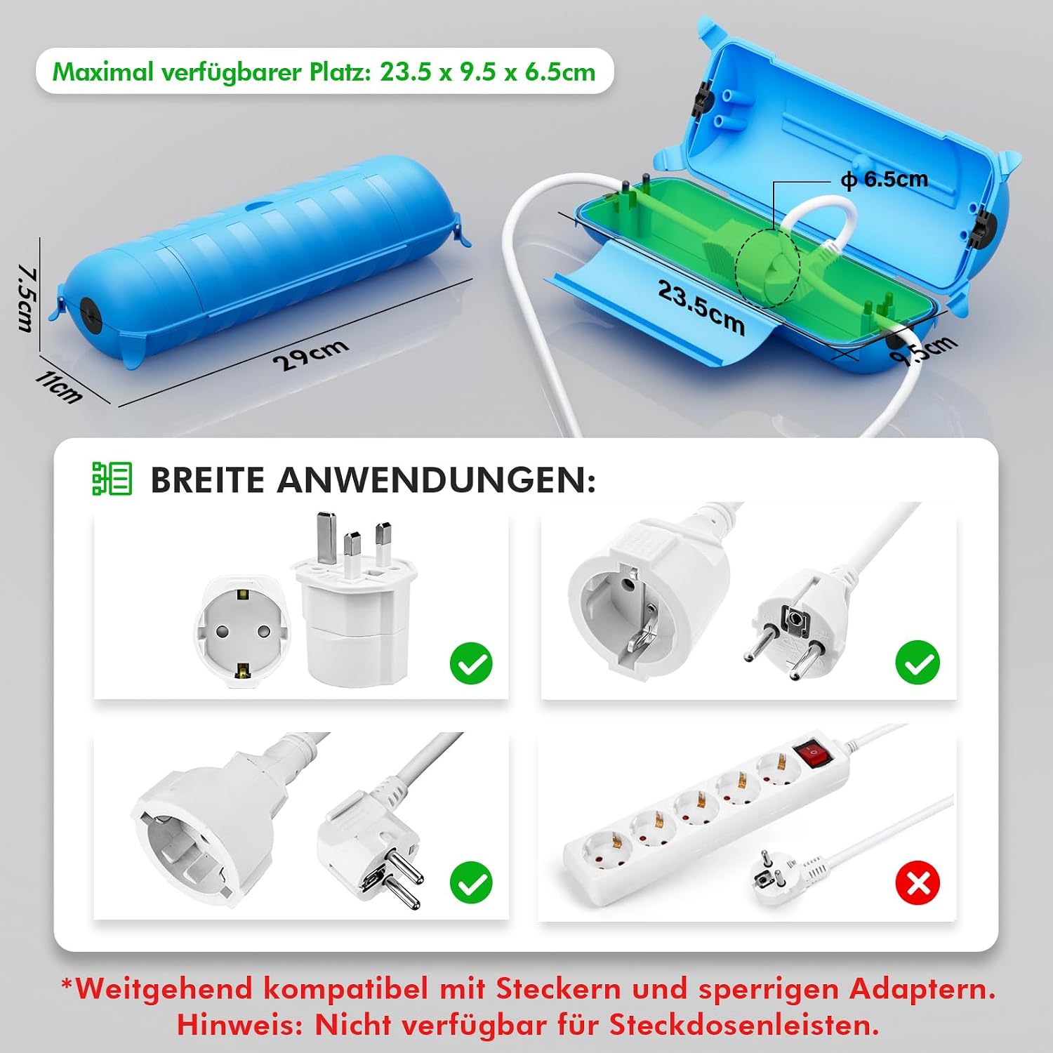 Detalle 2 de RESTMO IP44 Kabelbox 290×110×75 mm