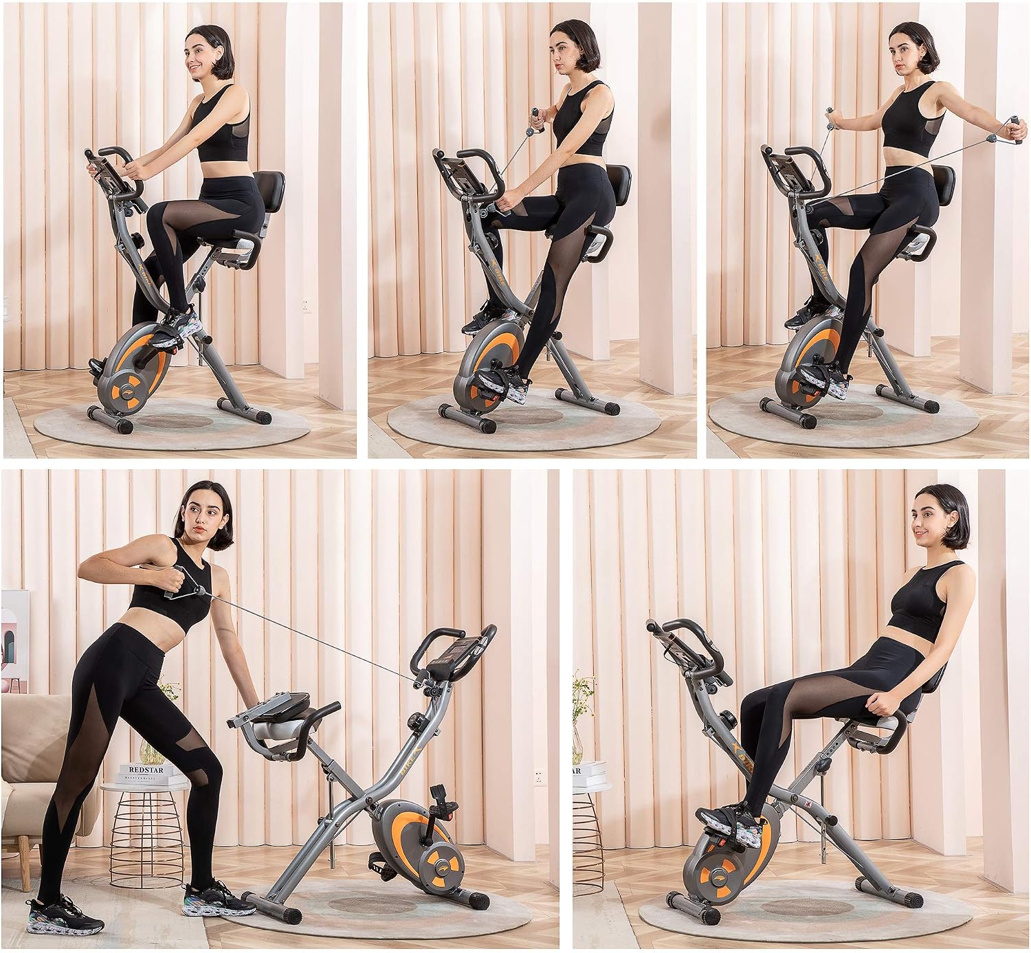 Thumbnail 4 de leikefitness 3-in-1 hometrainer, inklapbaar, met 12 weerstandsniveaus