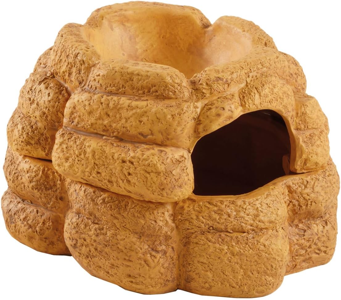 Detalle de Exo Terra Grotte en céramique Big Rock avec couvercle – Taille M