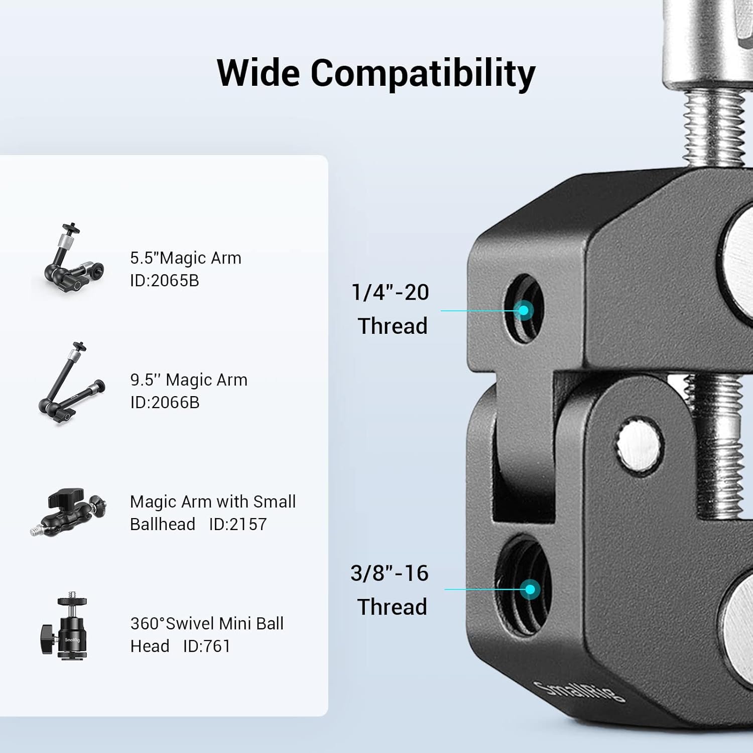 Thumbnail 2 de SMALLRIG 2 Pack Super Clamp 2058 for cameras 📷
