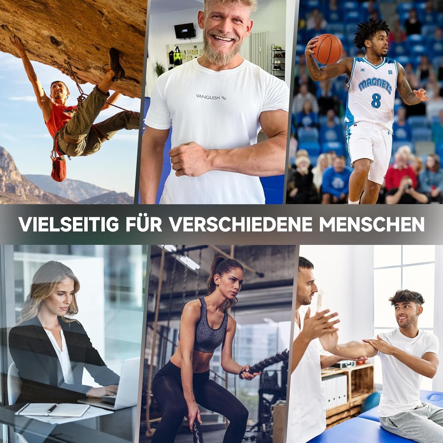 Thumbnail 5 de FitBeast Handtrainer Trainingsset (5-teilig) – einstellbare Handkrafttrainer, Fingerdehner & Stressabbau-Griffball