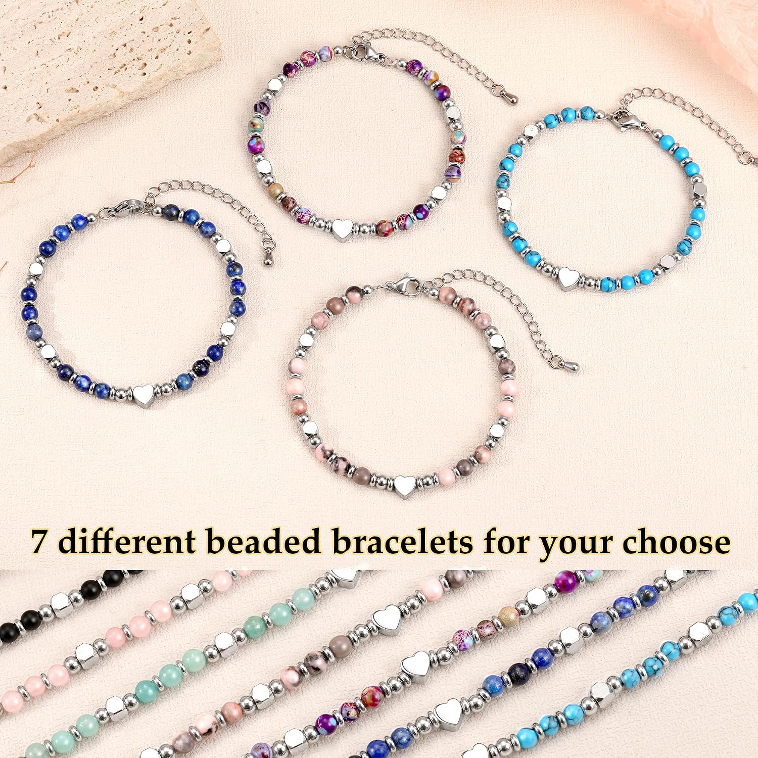 Thumbnail 5 de Beaded Bracelet, 16+5 cm