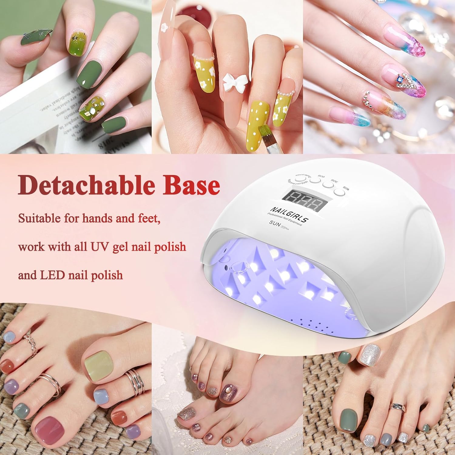 Thumbnail 5 de NAILGIRLS UV LED Nail Lamp 150W Gel Dryer 💅