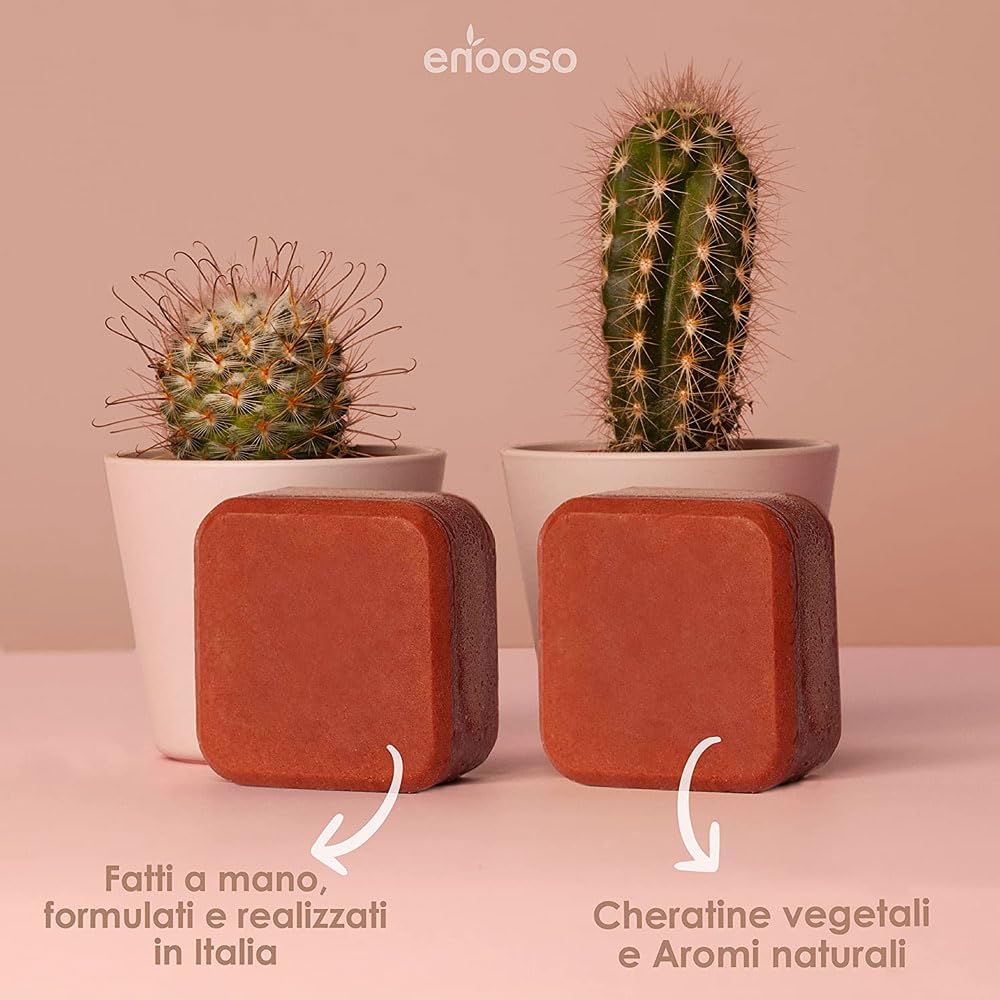 Thumbnail 5 de Enooso Shampoo Solido Bio per Capelli Secchi – Ristrutturante e Nutriente al Melograno, Fico e Tè Verde (130 g)
