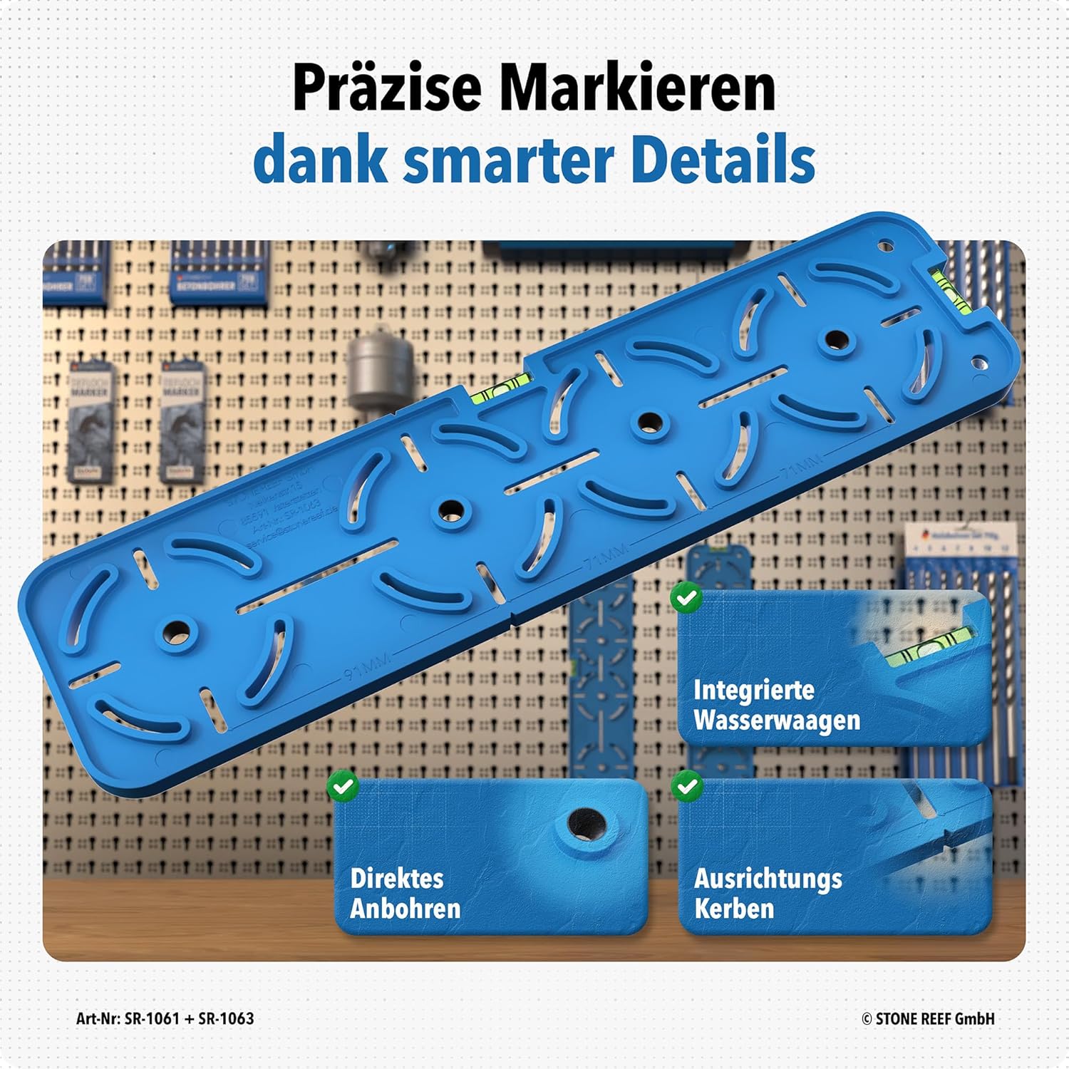 Thumbnail 4 de STONE REEF Bohrschablone für Steckdosen mit Tieflochmarker – für 71 mm und 91 mm