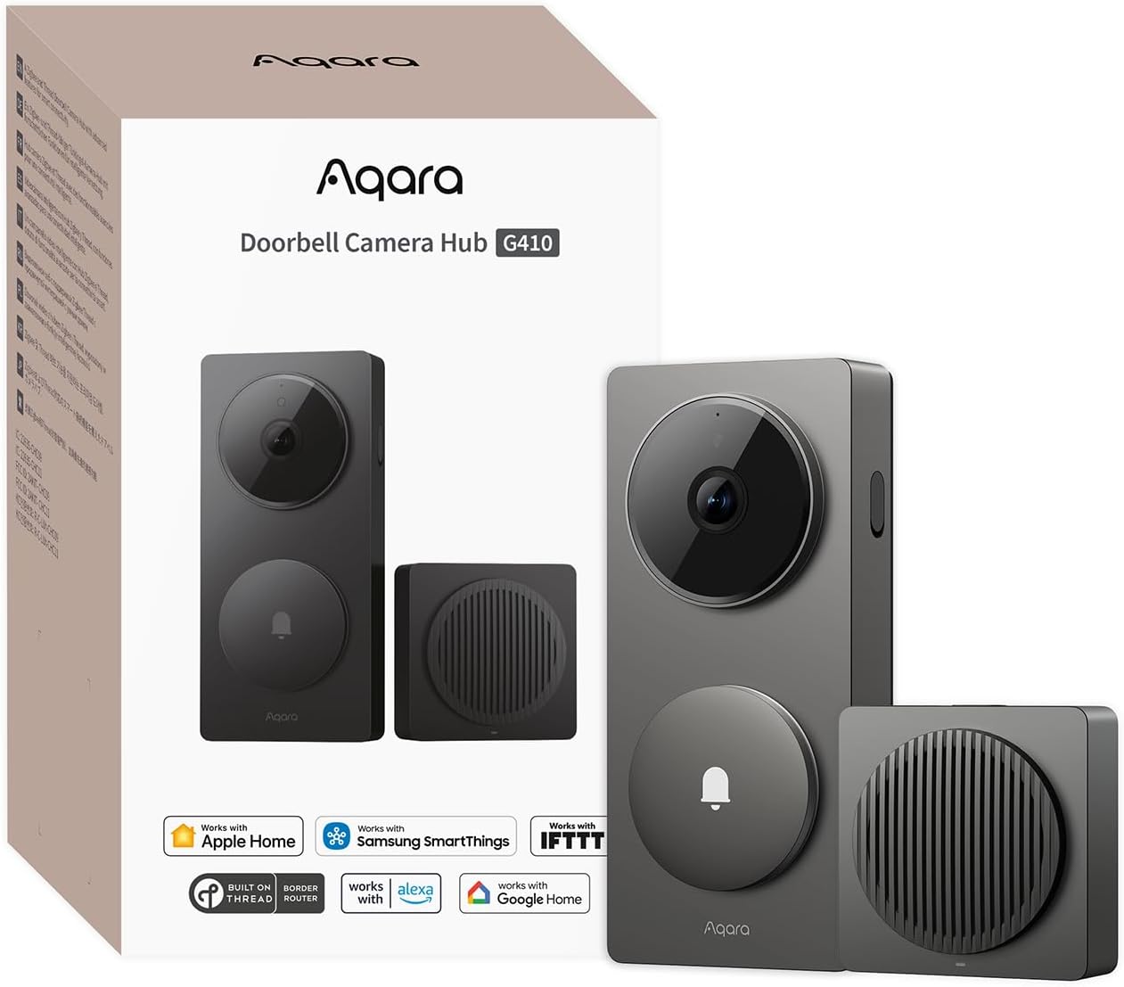Detalle de Aqara Smart Türklingel Kamera G410 mit Chime: 2K-Video, integrierter Matter Hub & mmWave