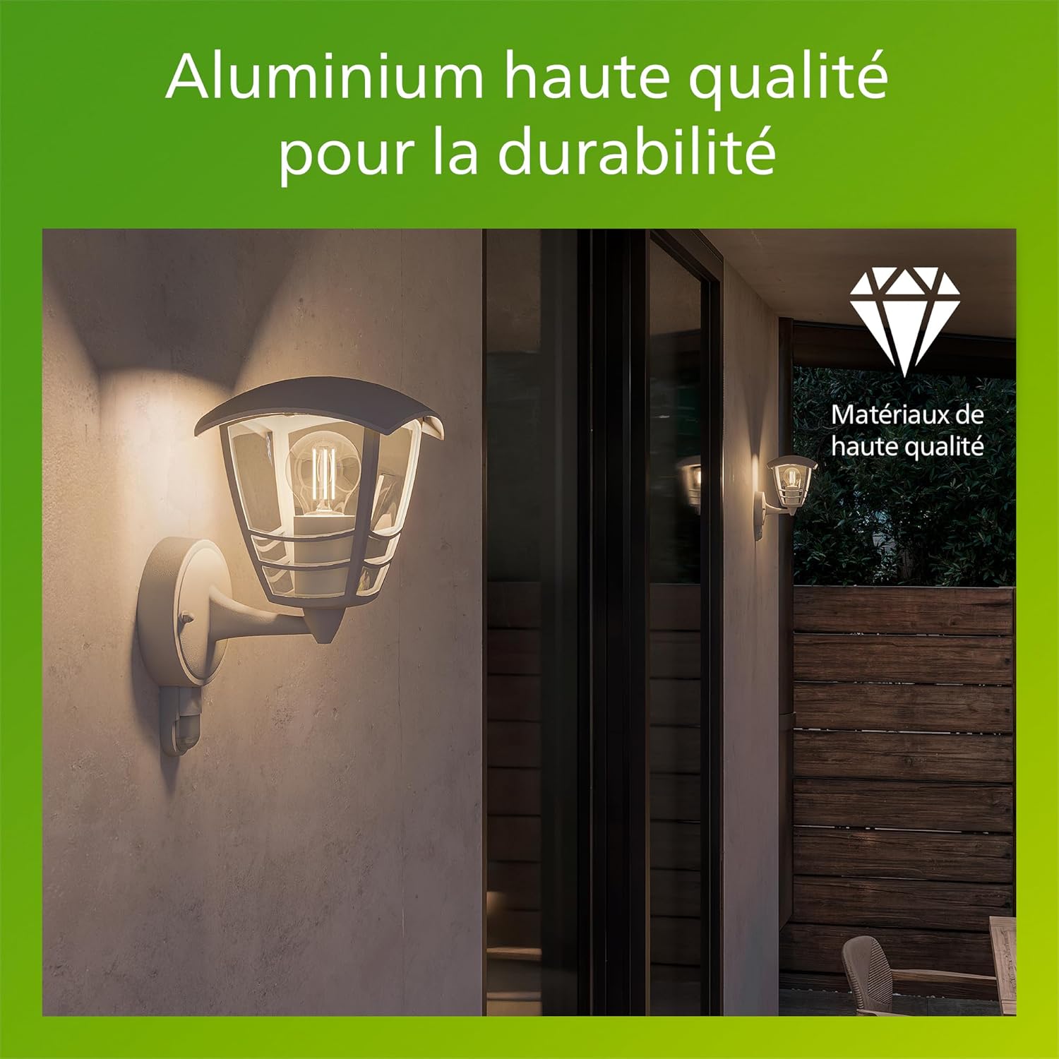 Thumbnail 6 de Philips myGarden Creek applique murale d’extérieur avec détecteur de mouvement (pour ampoule E27) blanc
