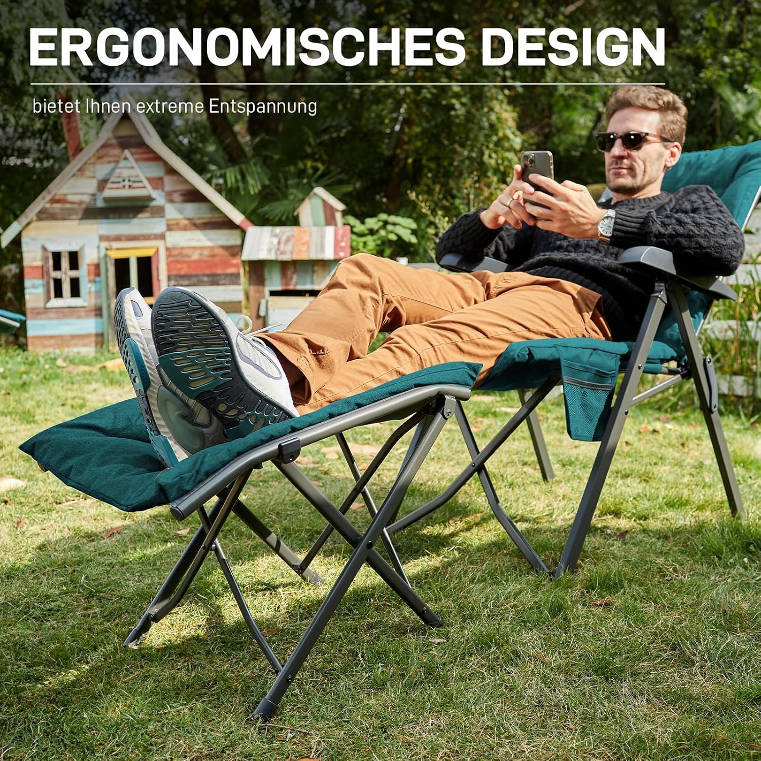 Thumbnail 3 de EVER ADVANCED Fußhocker Klappbar 47 cm