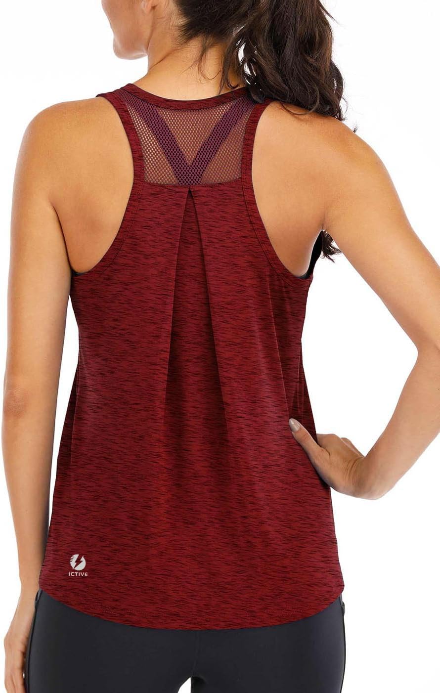 Detalle 2 de ICTIVE Débardeur Sport Femme Ample — Dos nu en maille respirante, léger et polyvalent