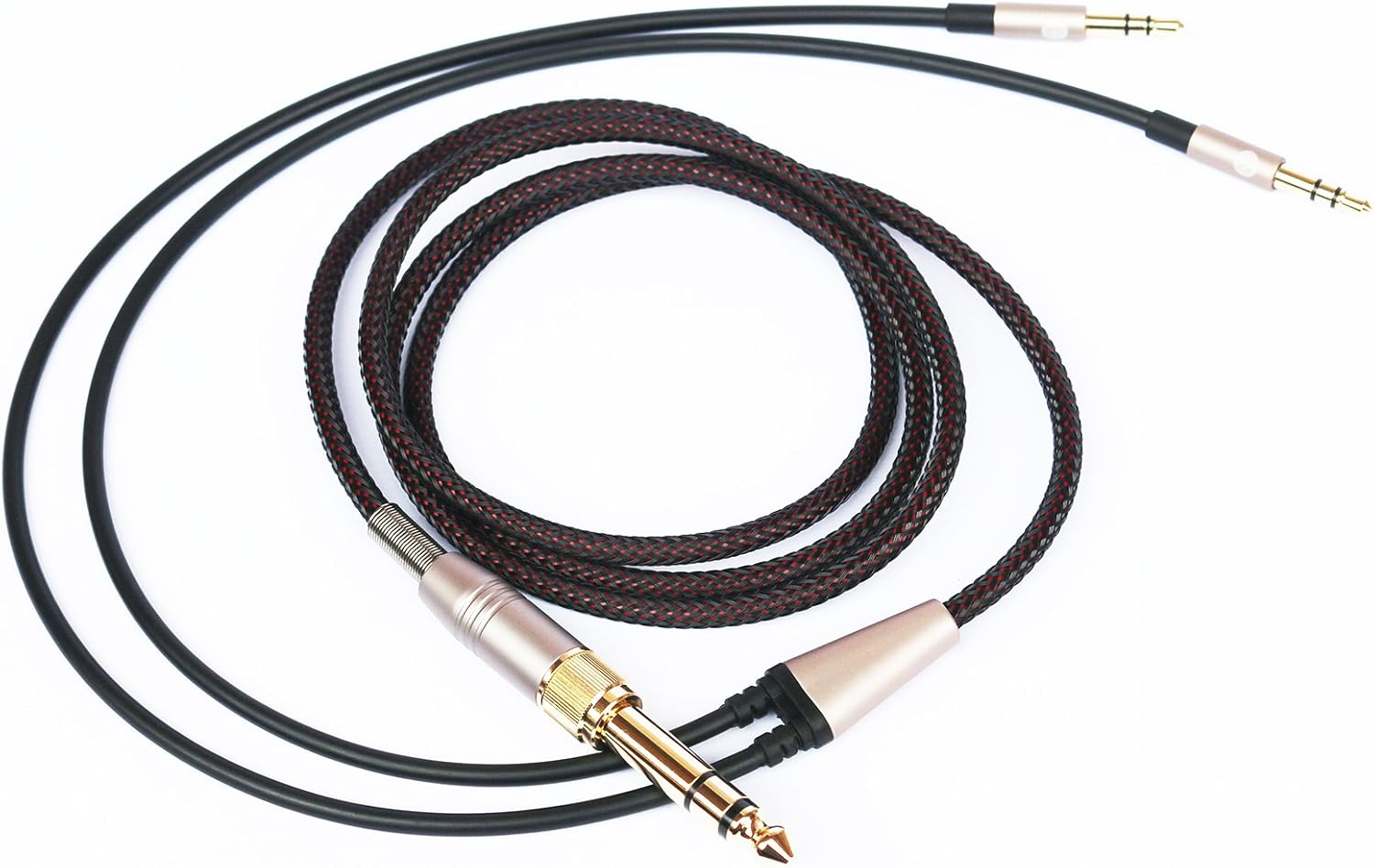Detalle de NEW NEOMUSICIA T1PB4XXSJ-300-FBA ヘッドホン交換ケーブル 3m・編組・6.35mmアダプター付き