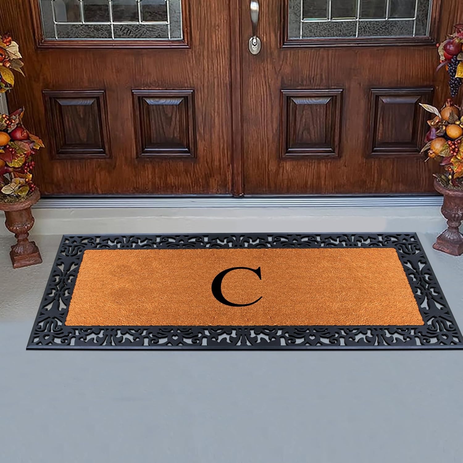 Thumbnail 3 de Natural Coir Monogrammed Doormat 30 x 60 in.