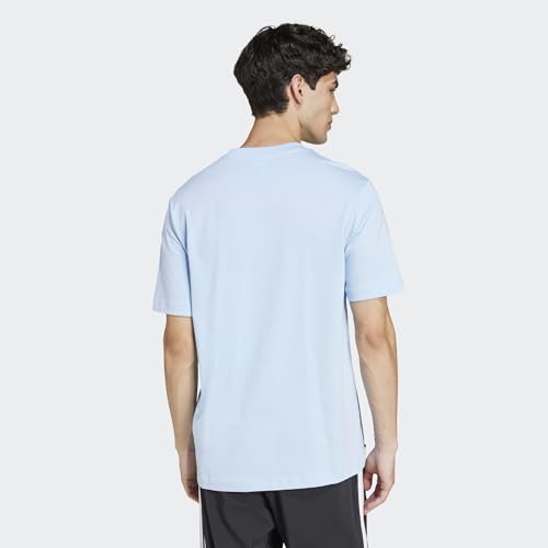 Thumbnail 3 de adidas Hombre Essentials Small Logo Single Jersey Shirt – Glow Blue/Black (S)