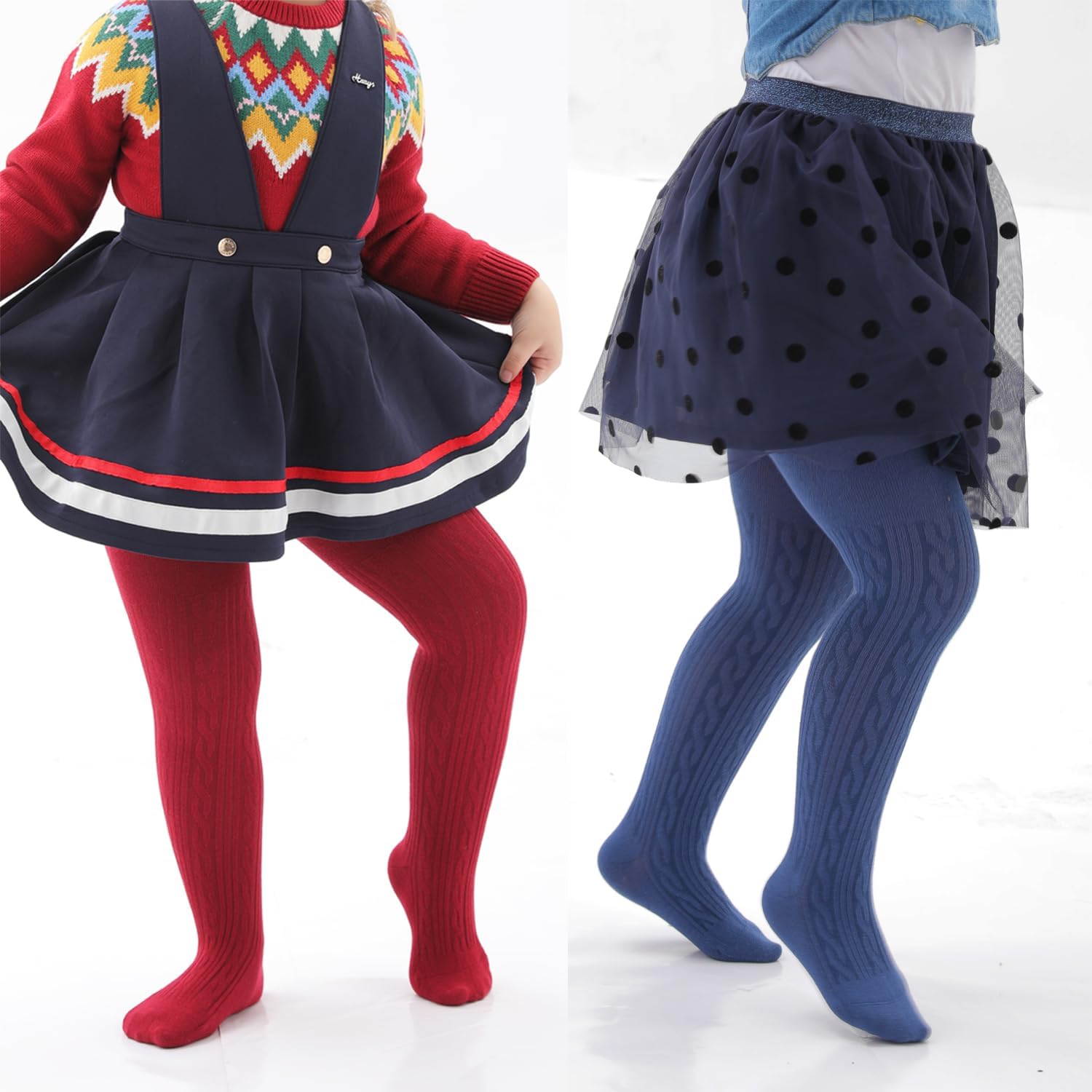 Thumbnail 6 de Marchare Baby Girls Thick Cable Knit Tights – Warm, Soft and Easy to Wear