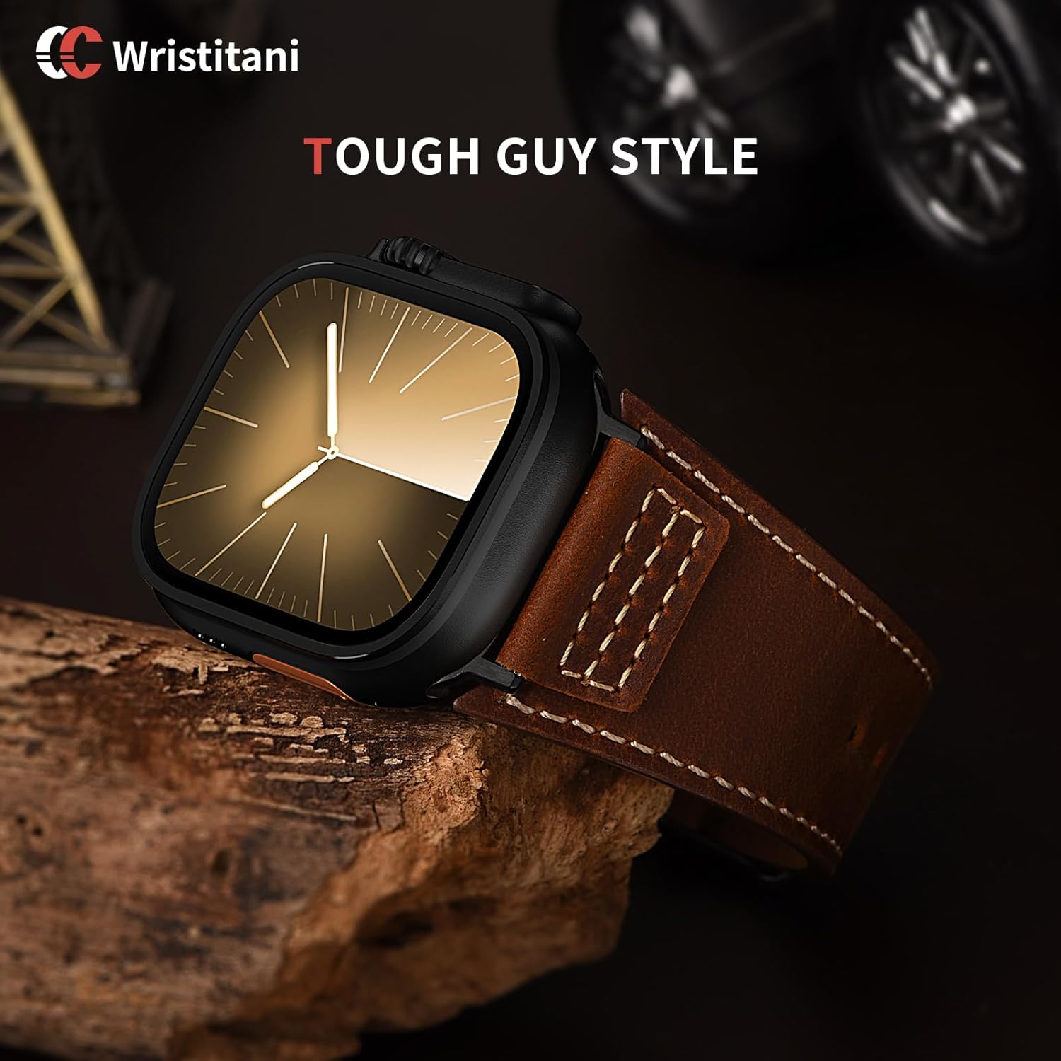 Thumbnail 2 de Bracelet en cuir Wristitani pour Apple Watch (Vintage Crazy Horse) 38 à 49 mm